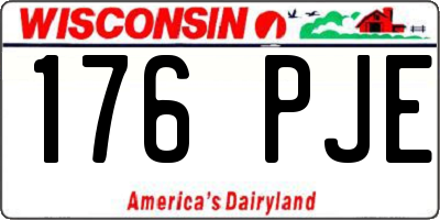 WI license plate 176PJE