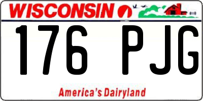WI license plate 176PJG