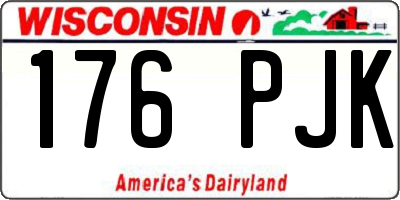 WI license plate 176PJK