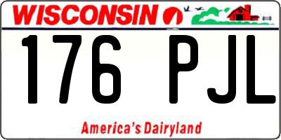 WI license plate 176PJL