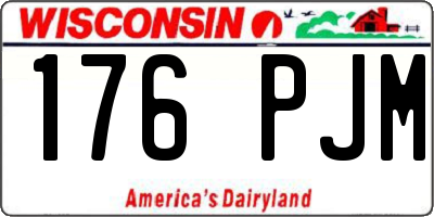 WI license plate 176PJM