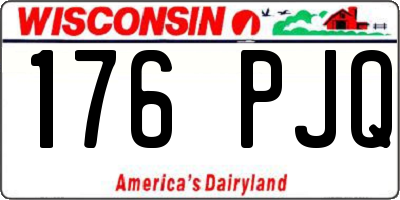 WI license plate 176PJQ