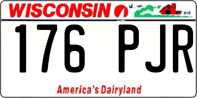 WI license plate 176PJR