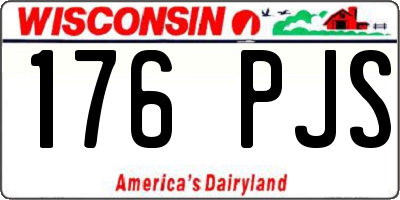 WI license plate 176PJS