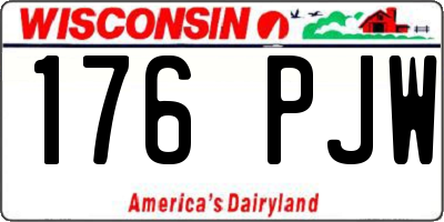 WI license plate 176PJW