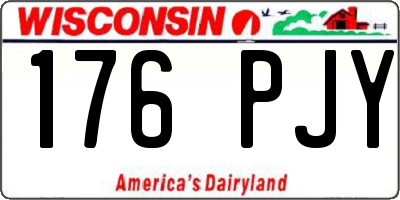 WI license plate 176PJY