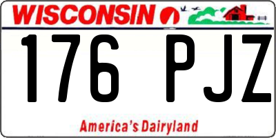 WI license plate 176PJZ