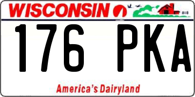 WI license plate 176PKA