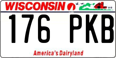 WI license plate 176PKB