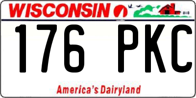 WI license plate 176PKC