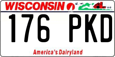 WI license plate 176PKD