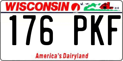 WI license plate 176PKF