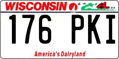 WI license plate 176PKI