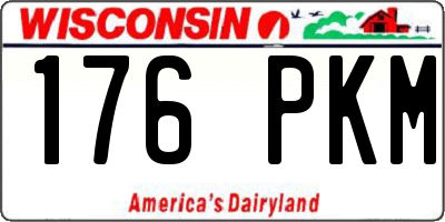 WI license plate 176PKM