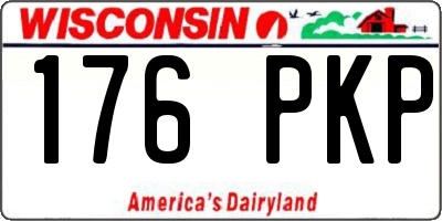 WI license plate 176PKP