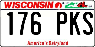 WI license plate 176PKS
