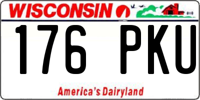 WI license plate 176PKU