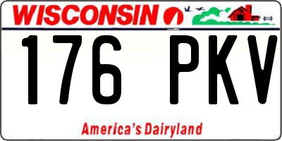 WI license plate 176PKV