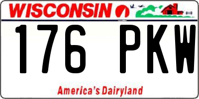 WI license plate 176PKW