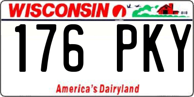 WI license plate 176PKY