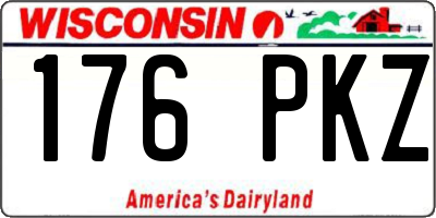 WI license plate 176PKZ