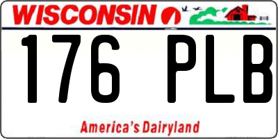 WI license plate 176PLB