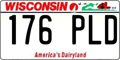 WI license plate 176PLD