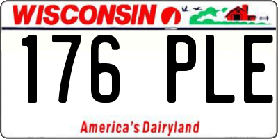 WI license plate 176PLE