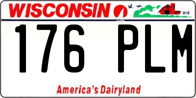 WI license plate 176PLM