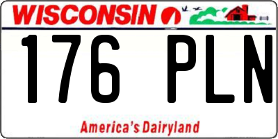 WI license plate 176PLN