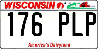 WI license plate 176PLP