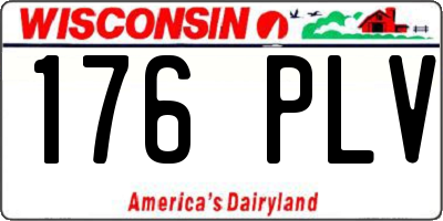 WI license plate 176PLV