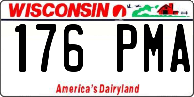 WI license plate 176PMA