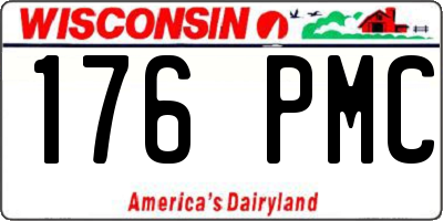 WI license plate 176PMC