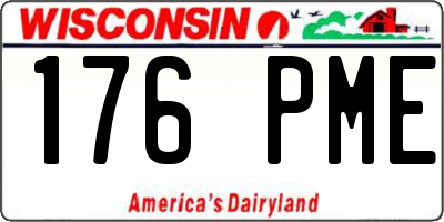WI license plate 176PME