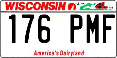 WI license plate 176PMF
