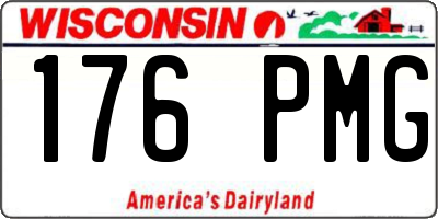 WI license plate 176PMG