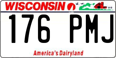 WI license plate 176PMJ
