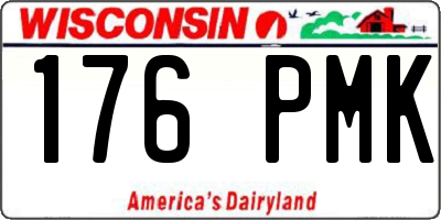 WI license plate 176PMK