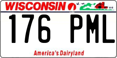 WI license plate 176PML