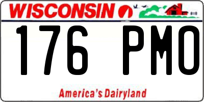 WI license plate 176PMO