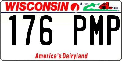 WI license plate 176PMP