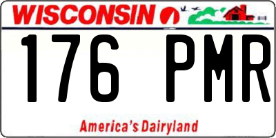 WI license plate 176PMR