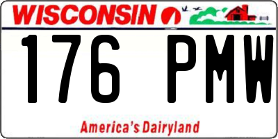 WI license plate 176PMW