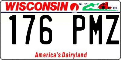 WI license plate 176PMZ