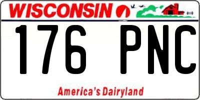 WI license plate 176PNC
