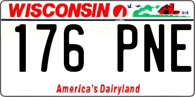 WI license plate 176PNE