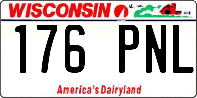 WI license plate 176PNL