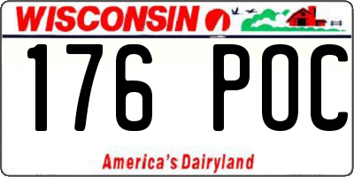 WI license plate 176POC