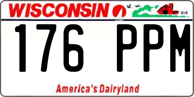 WI license plate 176PPM